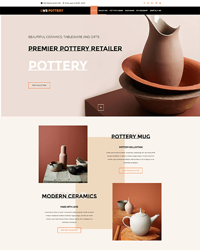 Ws Pottery – Responsive Furniture Wordpress Theme