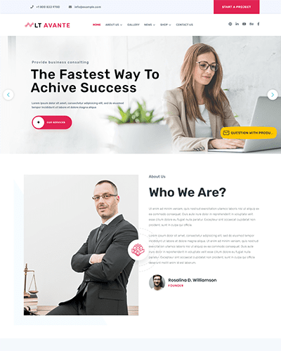 Lt Avante Onepage – Free Responsive One Page Joomla Business Template